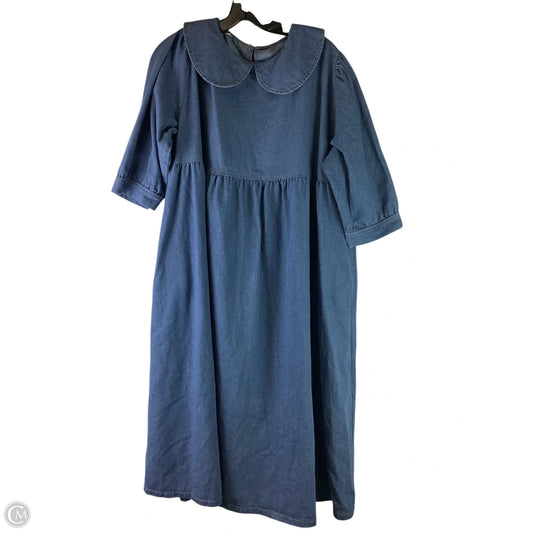 Dress Casual Maxi By Clothes Mentor In Blue Denim, Size: Xl