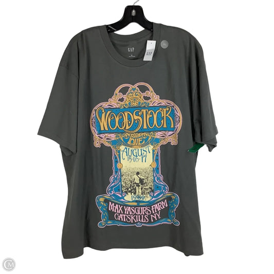 Top Short Sleeve By Gap In Grey, Size: Xl