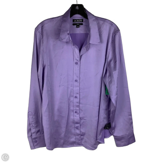 Top Long Sleeve By J. Crew In Purple, Size: L (14)