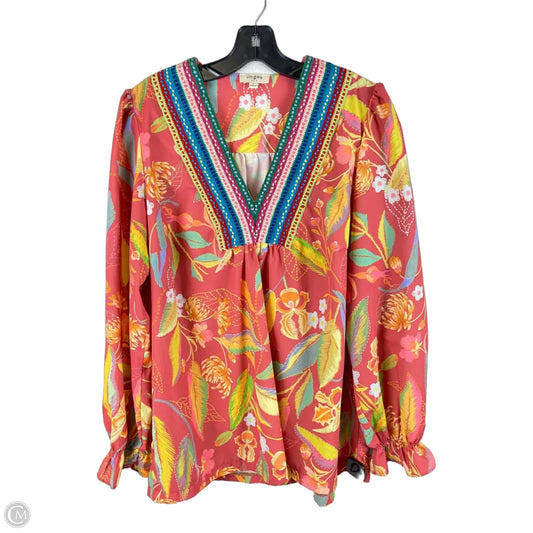 Top Long Sleeve By Umgee In Multi-colored, Size: L