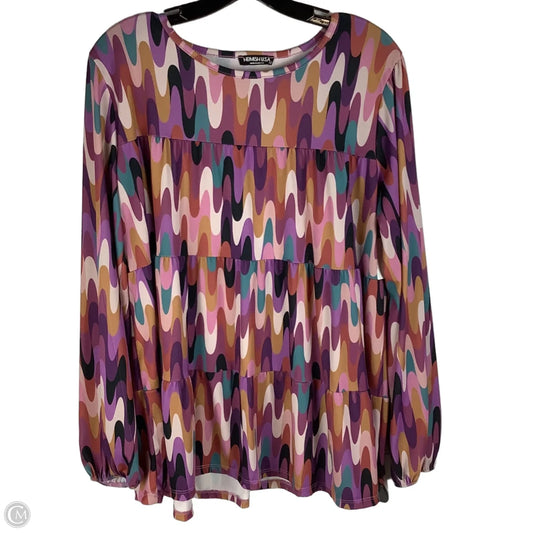 Top Long Sleeve By Heimish Usa In Multi-colored, Size: M