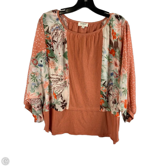 Top Short Sleeve By Umgee In Floral Print, Size: M