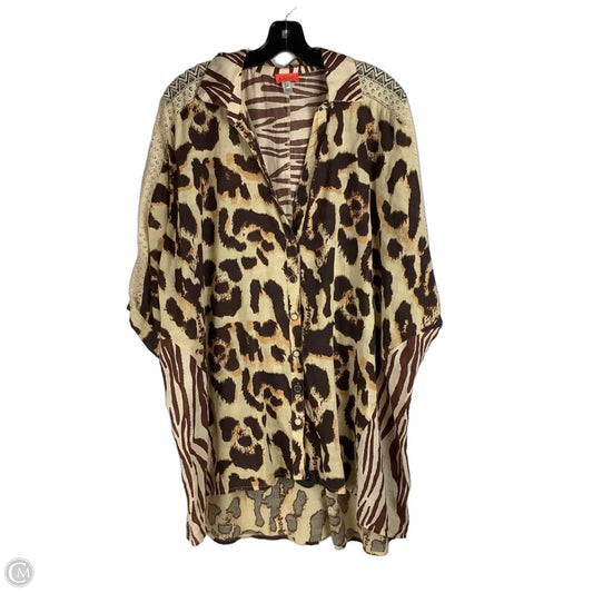 Top Short Sleeve By Cmc In Animal Print, Size: M