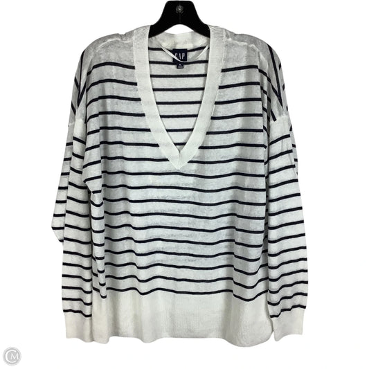 Top Long Sleeve By Gap In Striped Pattern, Size: Xl