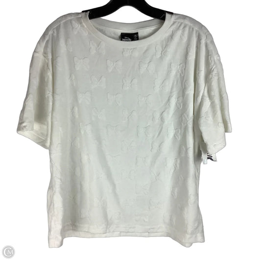 Top Short Sleeve By Disney In White, Size: M
