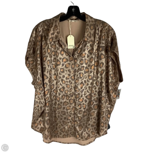 Top Short Sleeve By Jodifl In Animal Print, Size: M