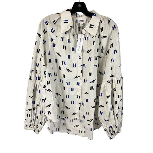 Top Long Sleeve By The Drop In Blue & White, Size: Xl