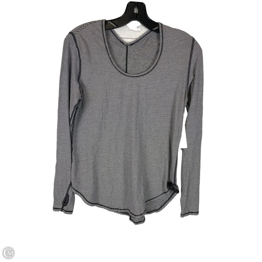 Top Long Sleeve By Lululemon In Black & White, Size: 6