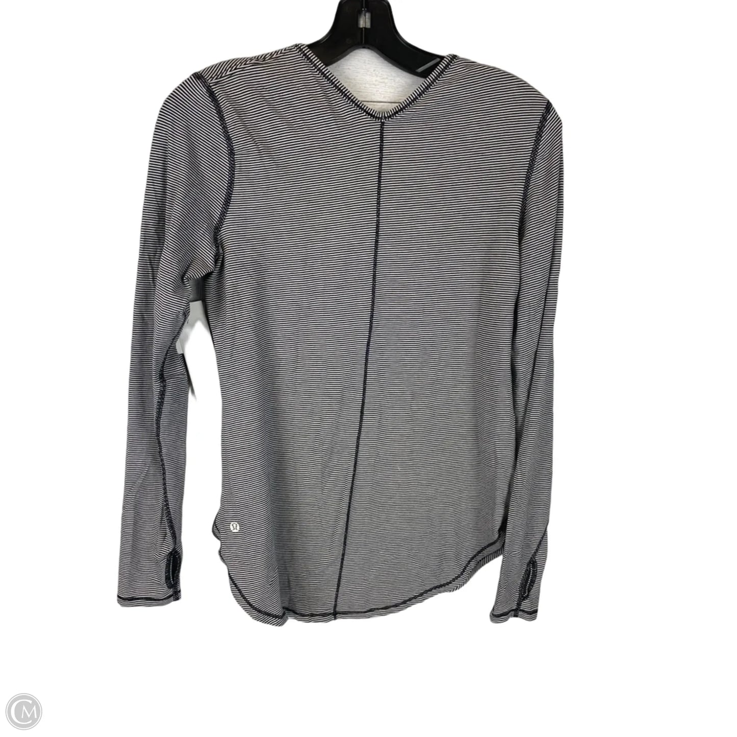 Top Long Sleeve By Lululemon In Black & White, Size: 6