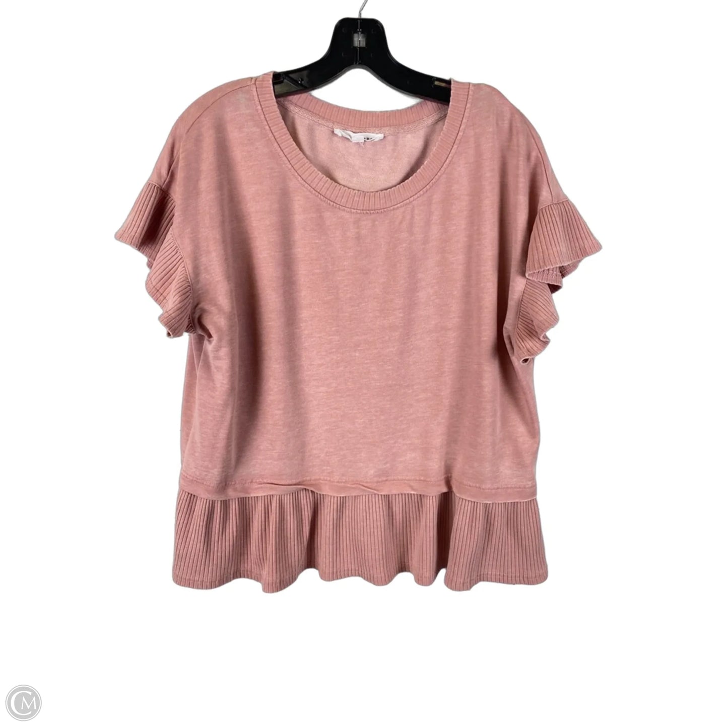 Top Short Sleeve By Jane And Delancey In Pink, Size: L