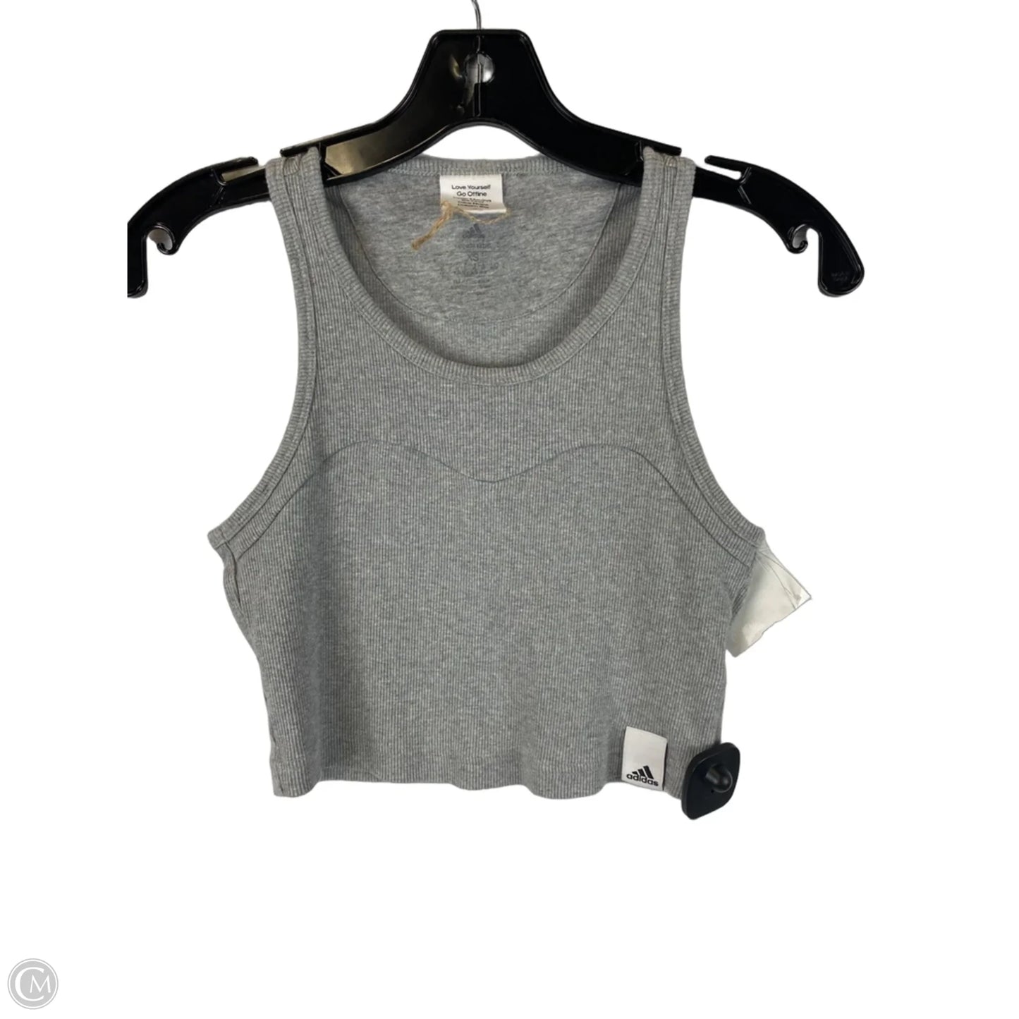 Top Sleeveless By Adidas In Grey, Size: Xs