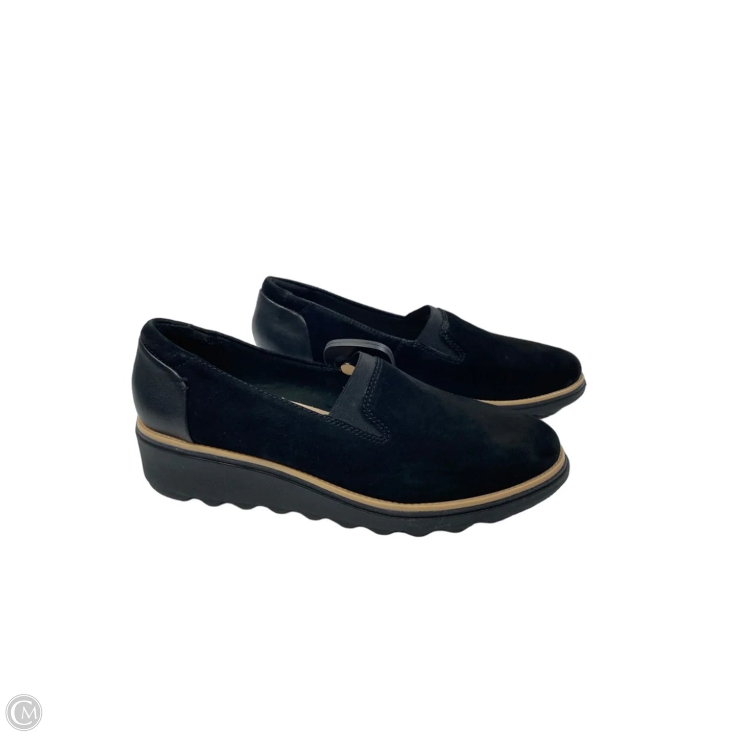 Shoes Flats By Clarks In Black, Size: 9
