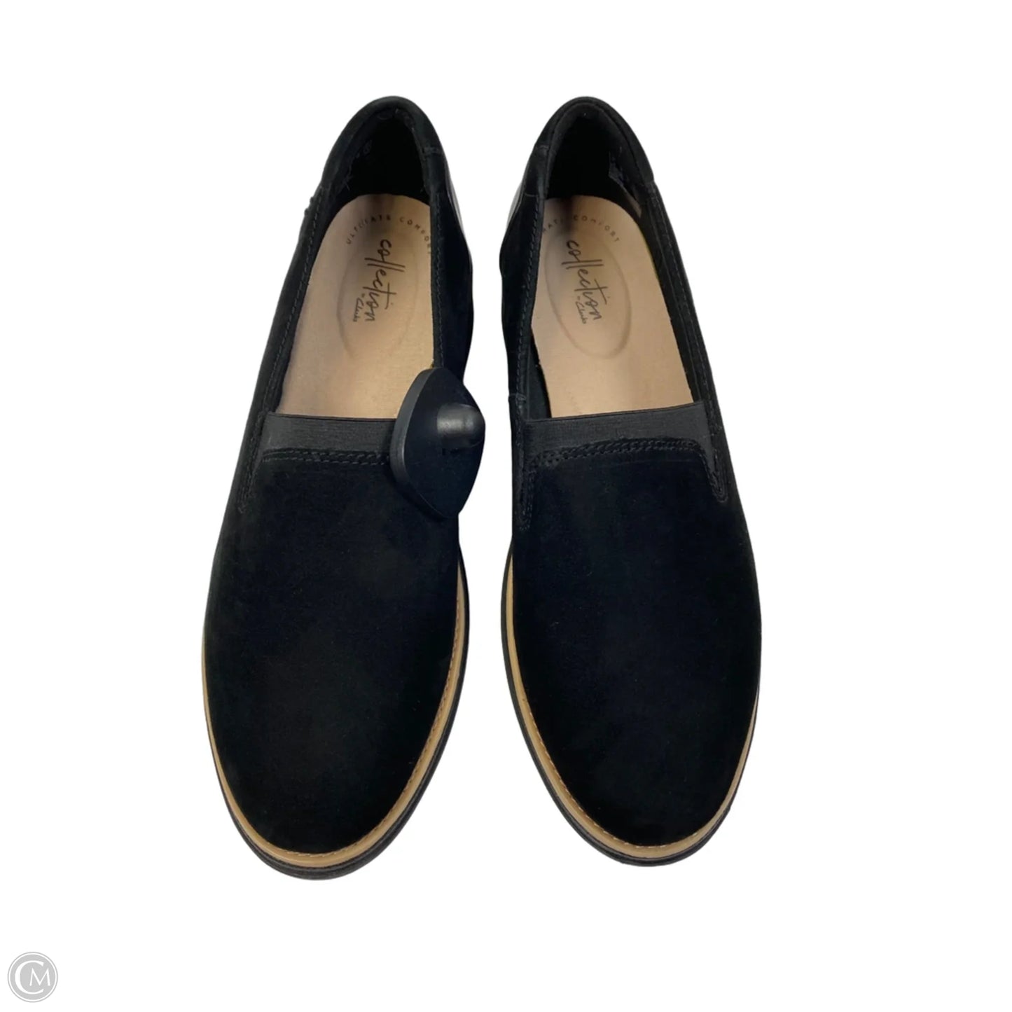 Shoes Flats By Clarks In Black, Size: 9