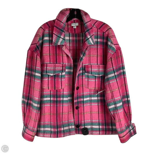 Jacket Fleece By Crown And Ivy In Plaid Pattern, Size: Xl