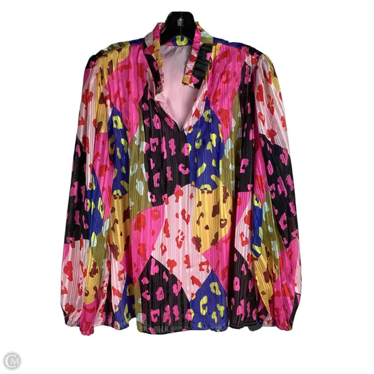 Top Long Sleeve By Clothes Mentor In Multi-colored, Size: L