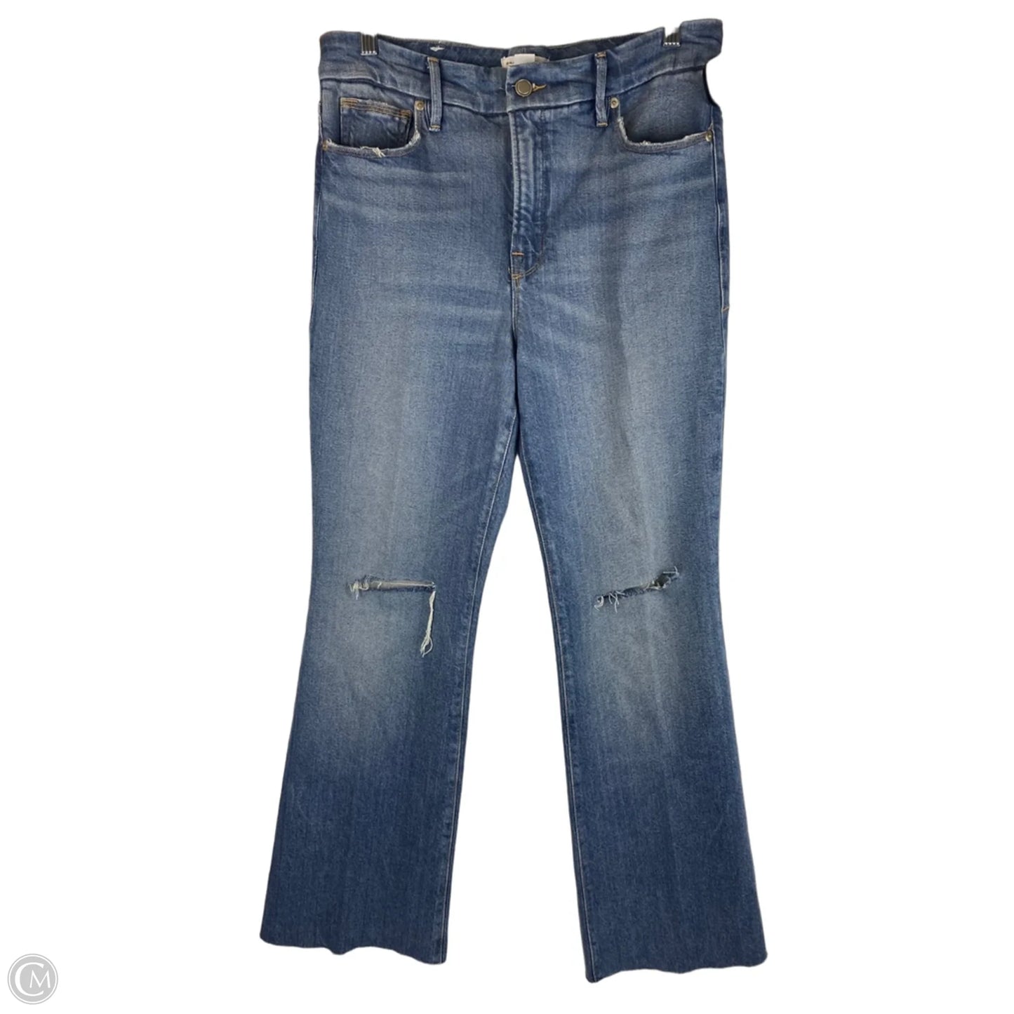 Jeans Straight By Good American In Blue Denim, Size: 8