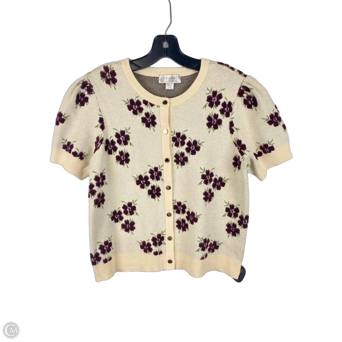 Cardigan By Cmc In Floral Print, Size: L