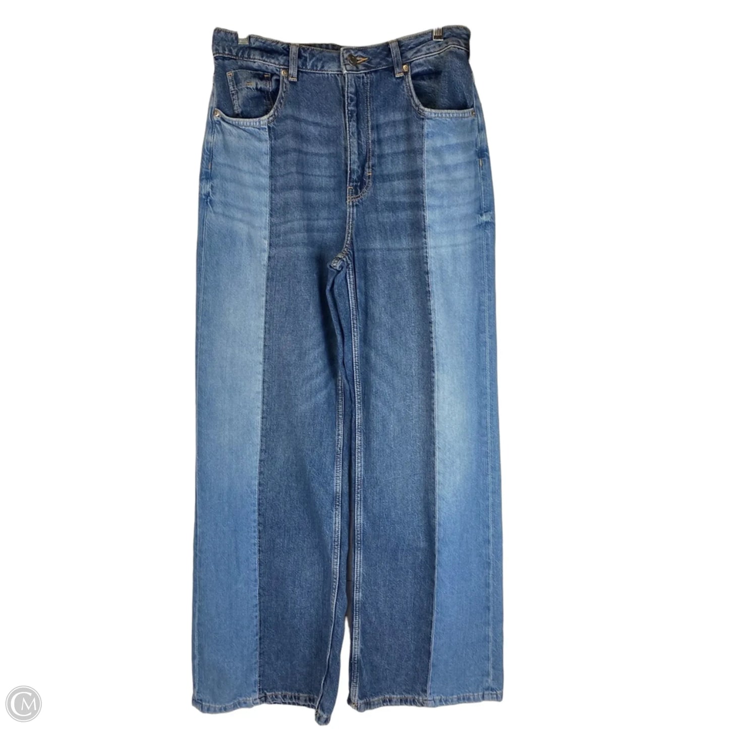 Jeans Wide Leg By Divided In Blue Denim, Size: 8