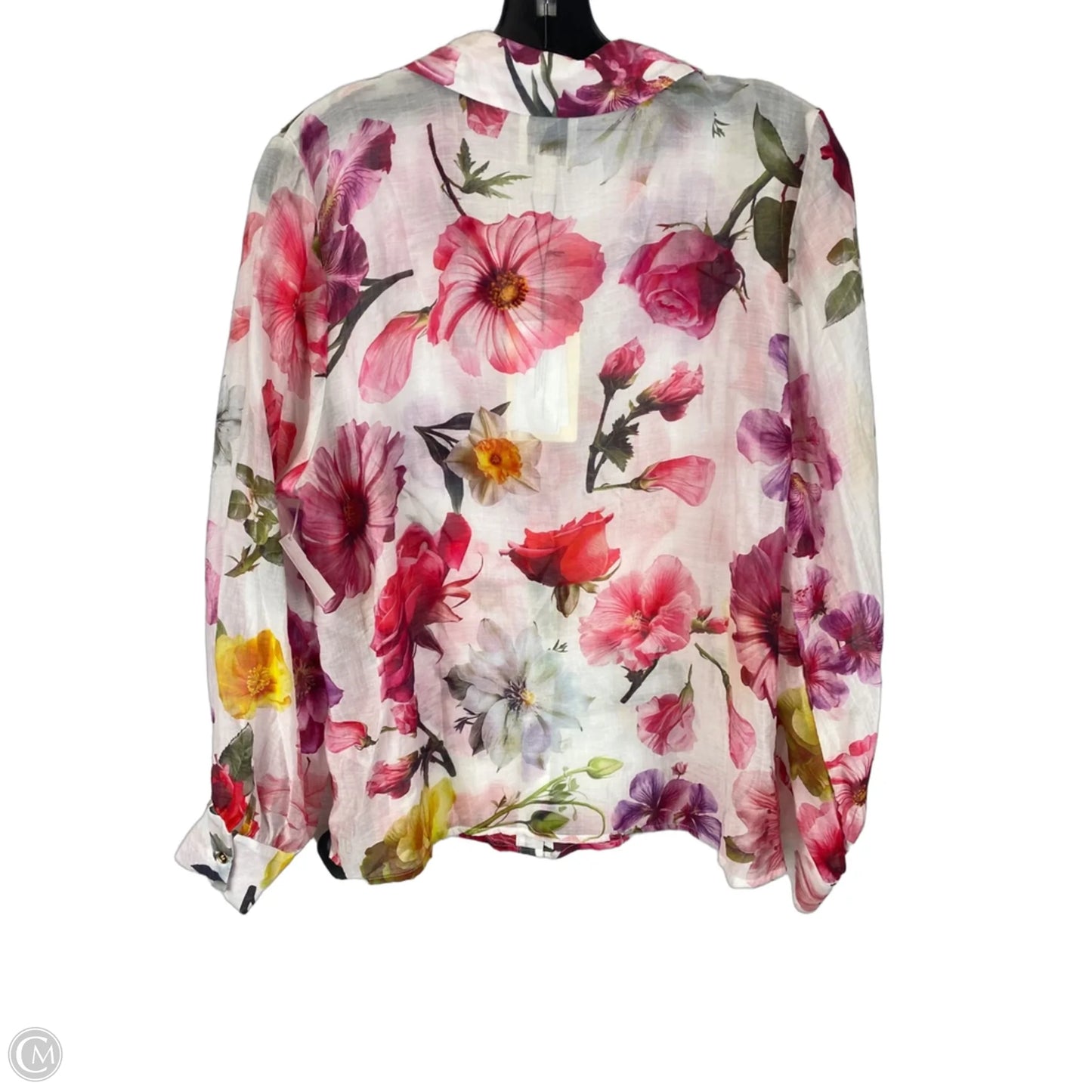Top Long Sleeve By Industry In Floral Print, Size: L
