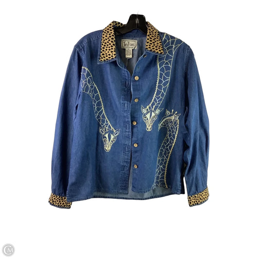 Top Long Sleeve By Clothes Mentor In Blue Denim, Size: L