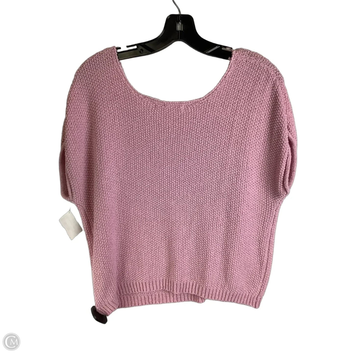 Sweater Short Sleeve By Moon And Madison In Pink, Size: L