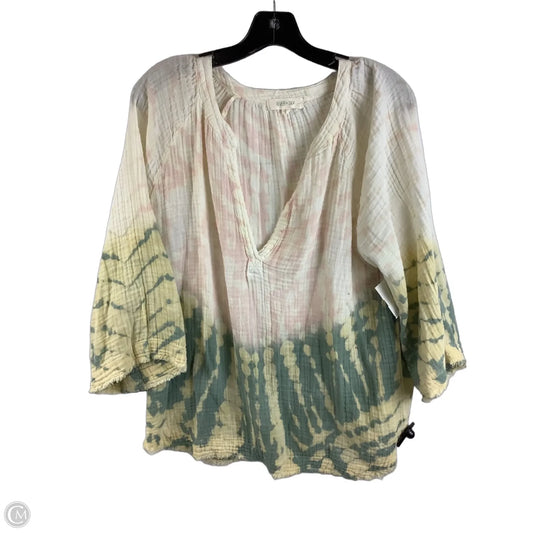 Top 3/4 Sleeve By Cmc In Multi-colored, Size: L
