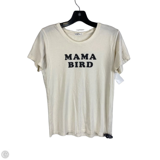 Top Short Sleeve By Cmc In Cream, Size: M