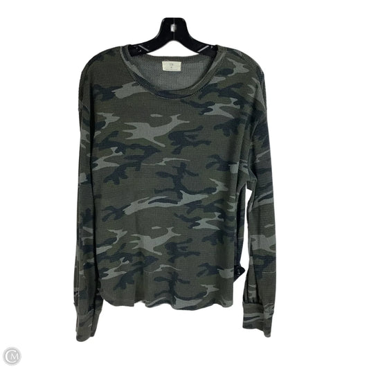 Top Long Sleeve By T.la In Camouflage Print, Size: M