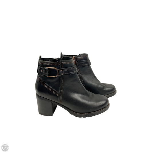 Boots Ankle Heels By Clarks In Black, Size: 7