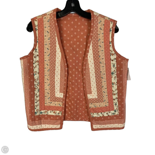 Vest Puffer & Quilted By Clothes Mentor In Peach
