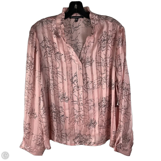 Top Long Sleeve By Cmc In Pink, Size: Xl petite