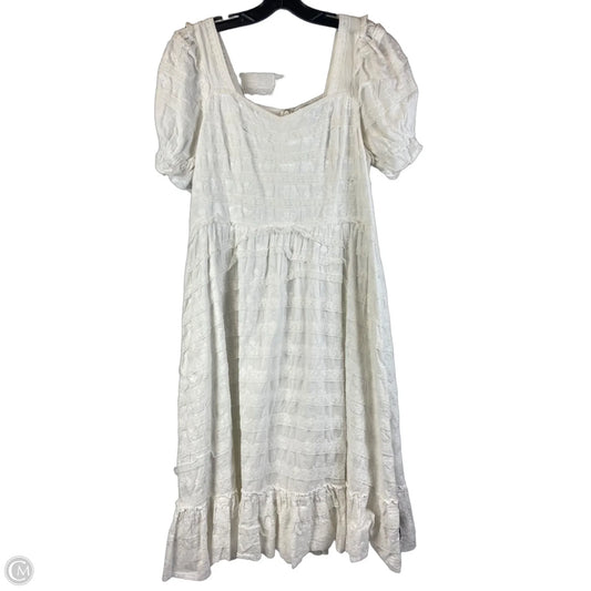 Dress Casual Midi By Cmc In White, Size: Xxl