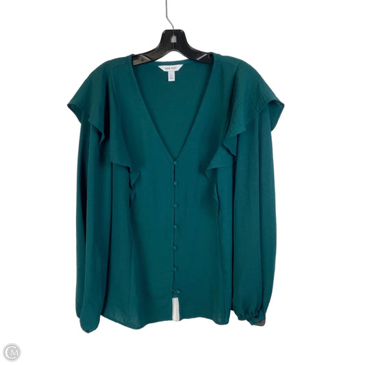 Top Long Sleeve By Nine West In Green, Size: Xl