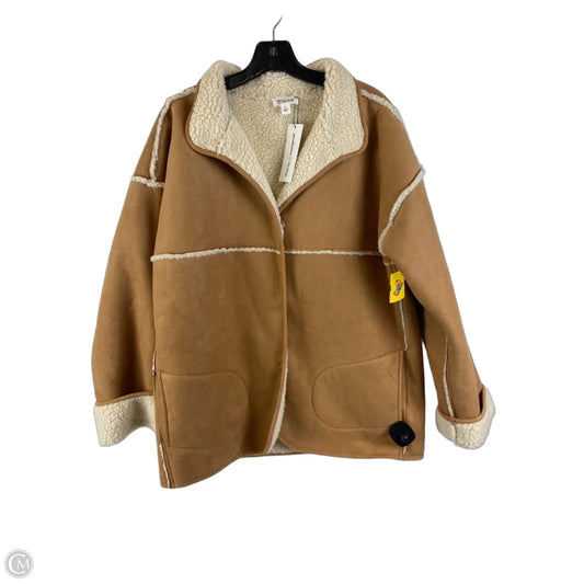 Coat Faux Fur & Sherpa By The Drop In Tan, Size: S