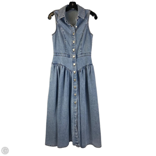 Dress Casual Midi By Avec Les Filles In Blue Denim, Size: 2