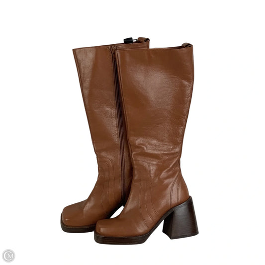 Boots Mid-calf Heels By Steve Madden In Brown, Size: 6