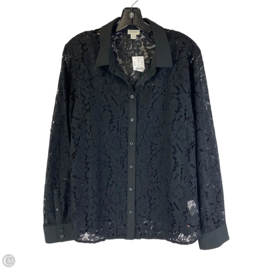 Top Long Sleeve By J. Crew In Black, Size: L