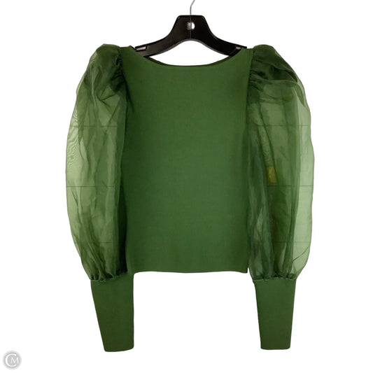 Top Long Sleeve Designer By Alice + Olivia In Green, Size: Sp