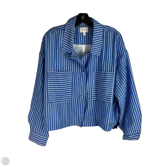 Top Long Sleeve By Cmc In Striped Pattern, Size: L