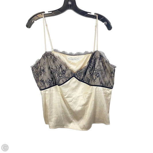 Top Sleeveless By Abercrombie And Fitch In Black & Cream, Size: Xl