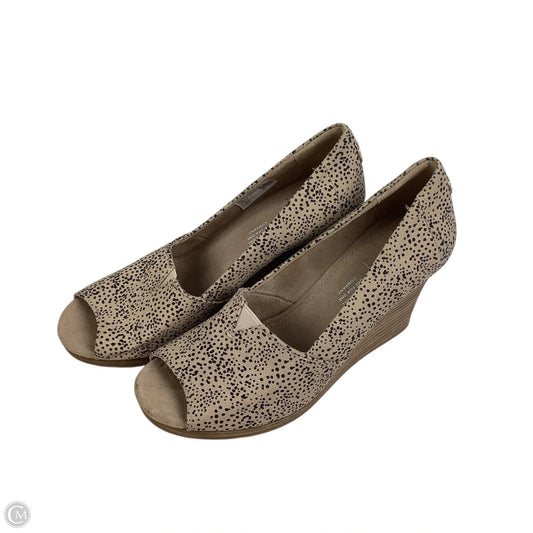 Shoes Heels Wedge By Toms In Animal Print, Size: 7.5