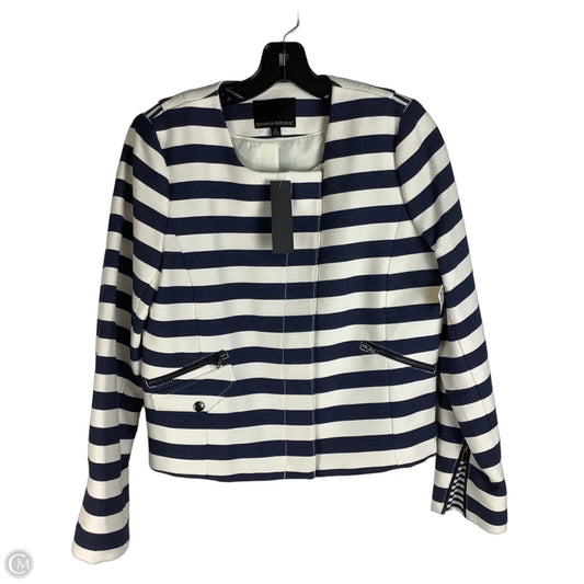 Jacket Denim By Banana Republic In Striped Pattern, Size: 6