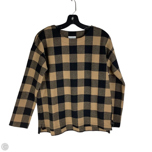 Top Long Sleeve By J. Jill In Checkered Pattern, Size: Xs