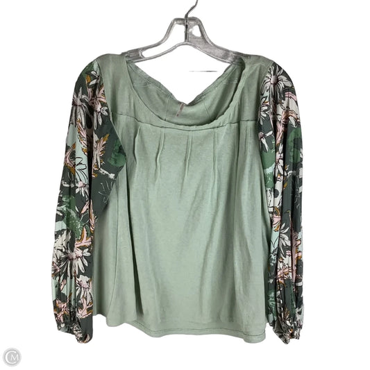 Top Long Sleeve By Free People In Green, Size: Xs