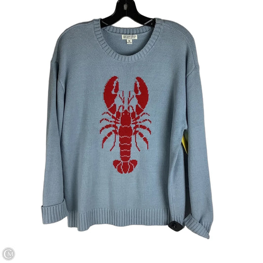 Sweater By Mighty Fine In Blue & Red, Size: Xl