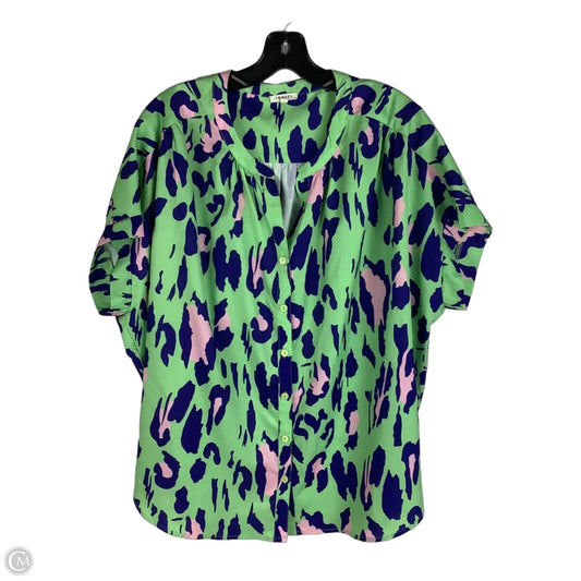 Top Short Sleeve By Jodifl In Green, Size: 1x