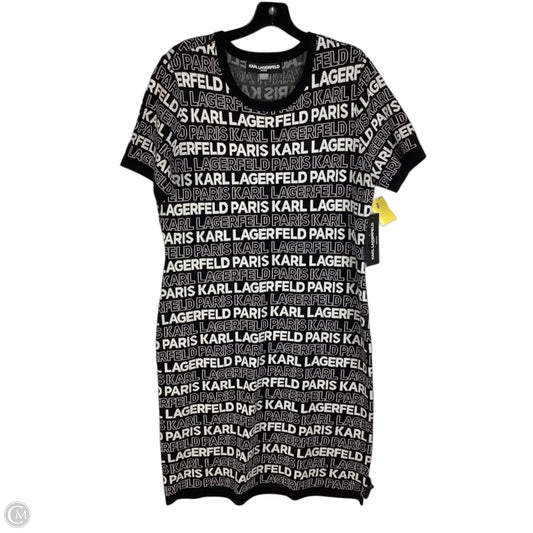 Dress Designer By Karl Lagerfeld In Black & White, Size: L