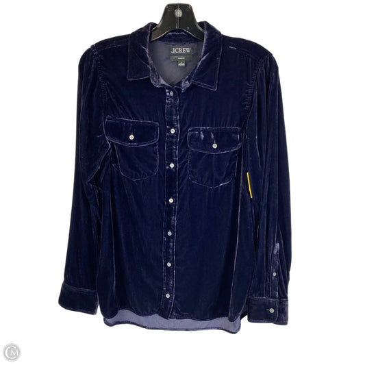 Top Long Sleeve By J. Crew In Purple, Size: 8