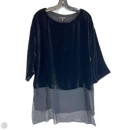 Top 3/4 Sleeve By Eileen Fisher In Black, Size: S