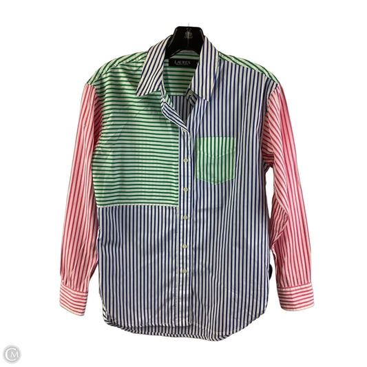 Top Long Sleeve By Lauren By Ralph Lauren In Striped Pattern, Size: Xsp